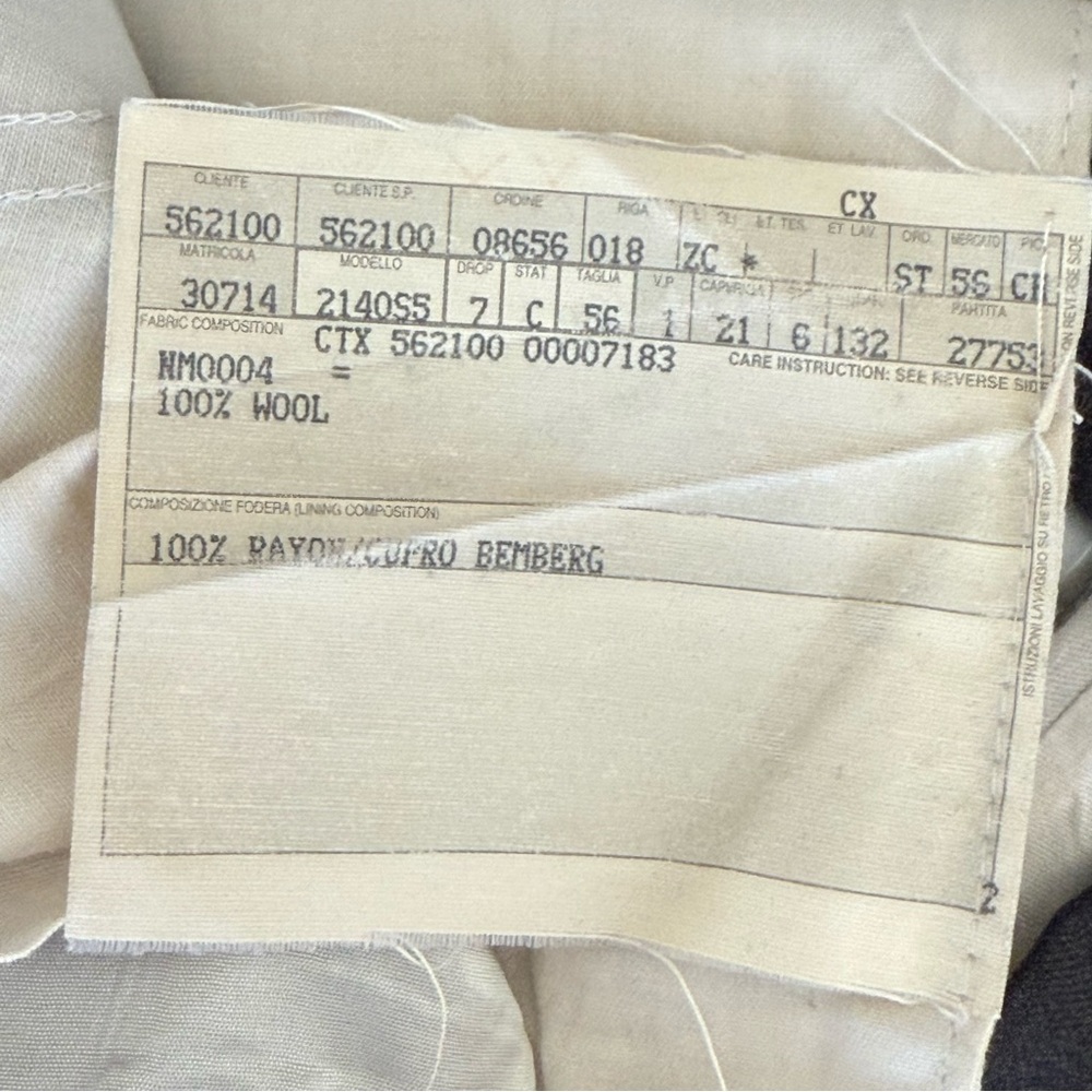 ERMENEGILDO ZEGNA GRAY WOOL BUTTON UP BLAZER JACKET PANTS SUIT SET - Picture 16 of 16